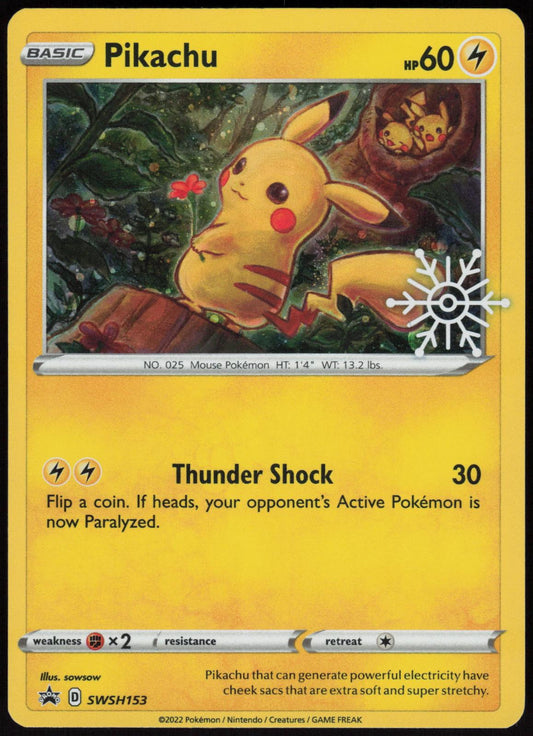 PIKACHU (HOLIDAY CALENDAR) SWSH153 SWORD & SHIELD PROMO POKEMON PROMO HOLO LP