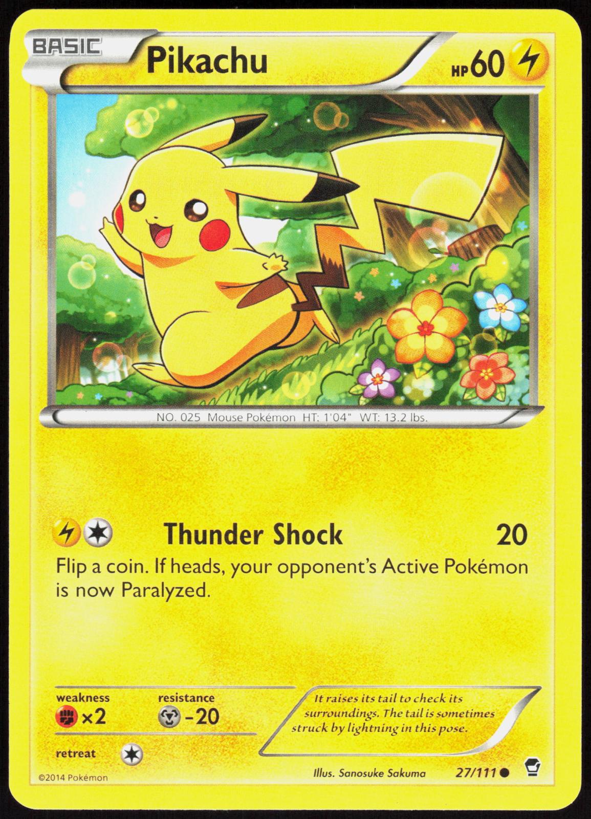 PIKACHU 27/111 FURIOUS FISTS POKEMON COMMON LP