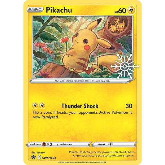 POKEMON TCG - PIKACHU SWSH153 HOLIDAY CALENDER SNOWFLAKE STAMPED