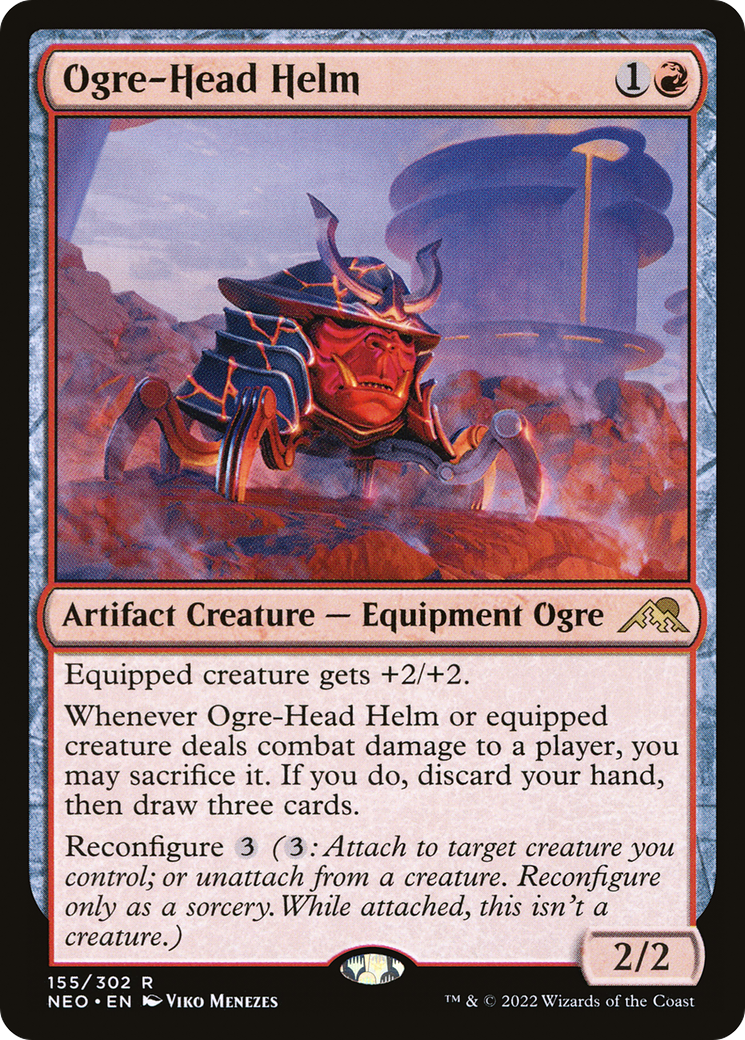 MAGIC: THE GATHERING  - Ogre-Head Helm (NEO-155) - Kamigawa: Neon Dynasty Foil