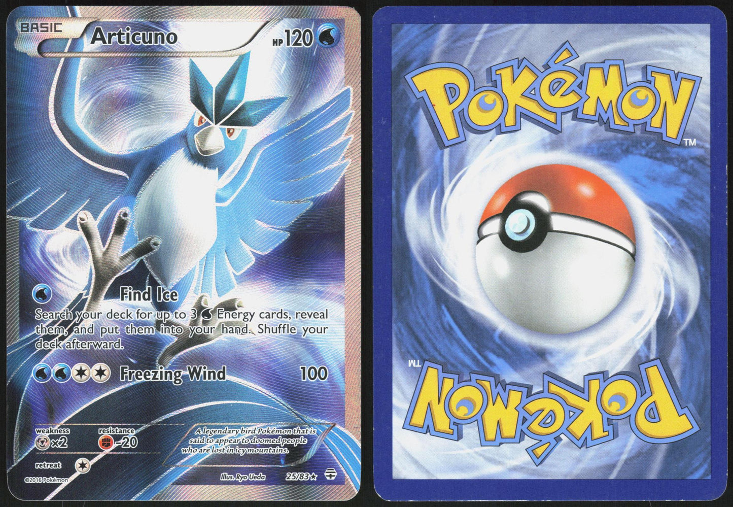 ARTICUNO 25/83 GENERATIONS POKEMON RARE LP