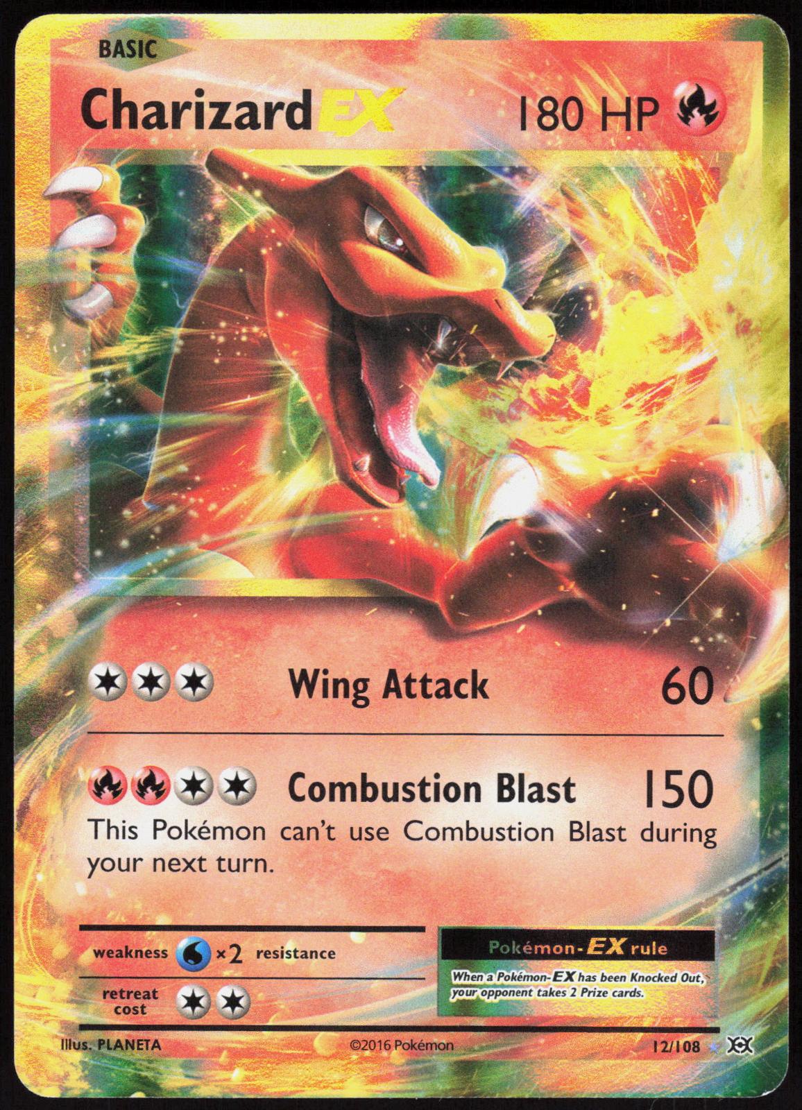 CHARIZARD EX 12/108 EVOLUTIONS POKEMON EX RARE HOLO NM
