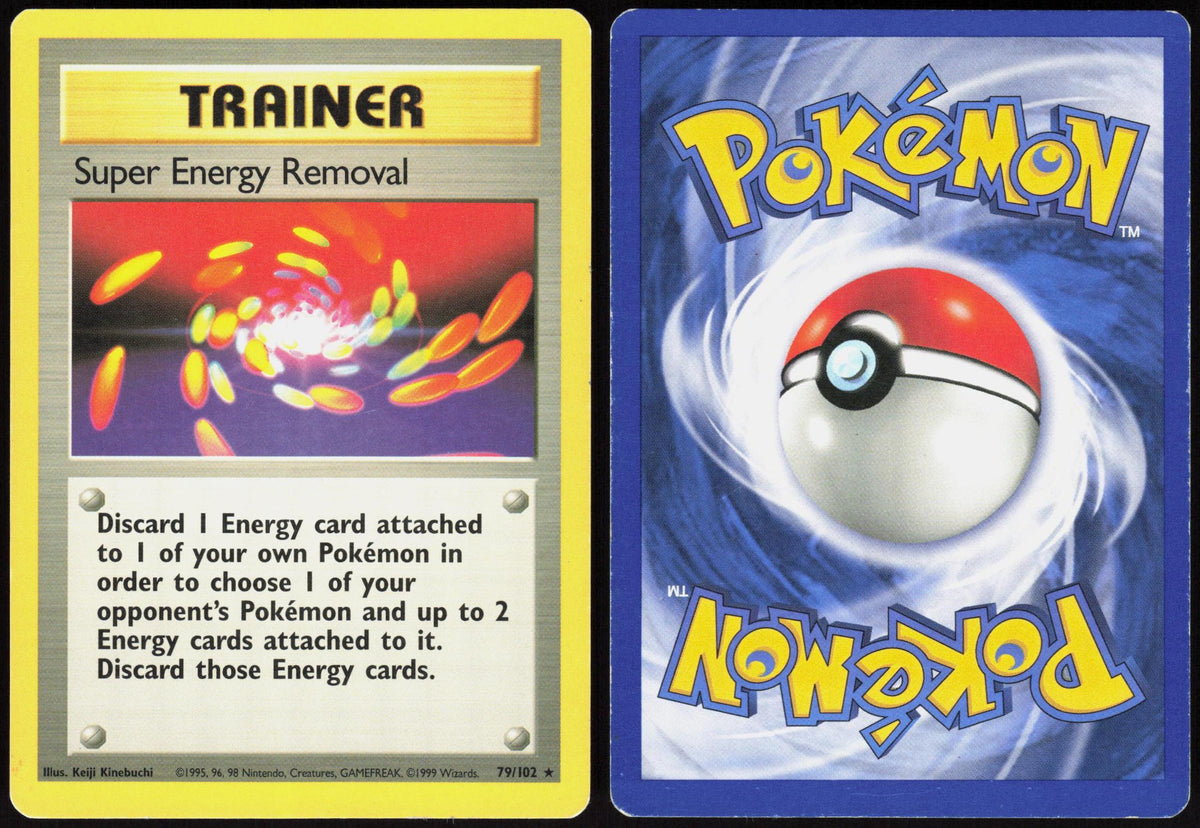SUPER ENERGY REMOVAL 79/102 BASE SET UNLIMITED POKEMON RARE LP
