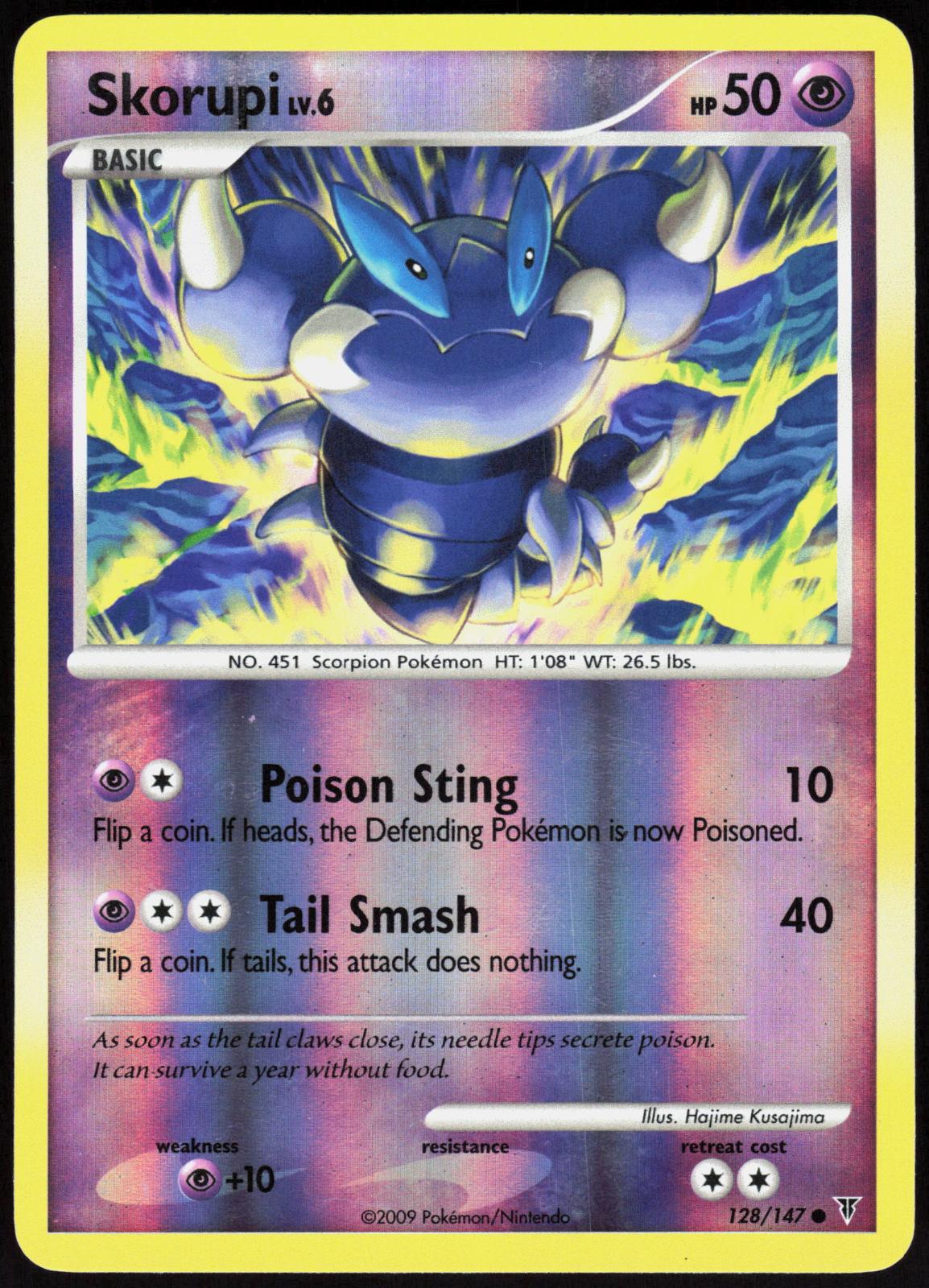 SKORUPI 128/147 SUPREME VICTORS POKEMON COMMON REVERSE HOLO LP