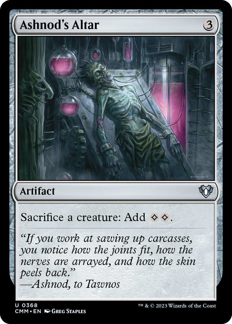 MAGIC: THE GATHERING  - Ashnod's Altar (CMM-368) - Commander Masters