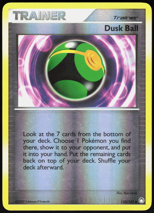 DUSK BALL 110/123 MYSTERIOUS TREASURES POKEMON UNCOMMON REVERSE HOLO LP