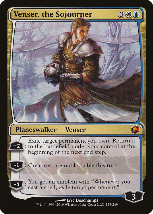 MAGIC: THE GATHERING  - Venser, the Sojourner (SOM-135) - Scars of Mirrodin