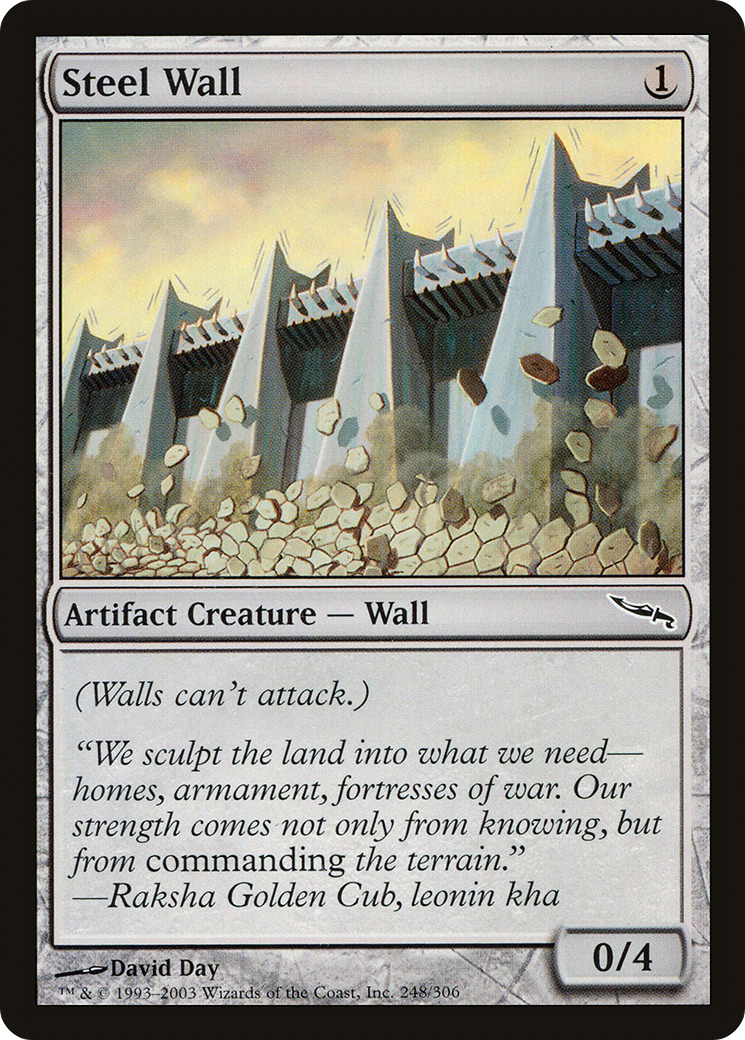 MAGIC: THE GATHERING  - Steel Wall (MRD-248) - Mirrodin Foil