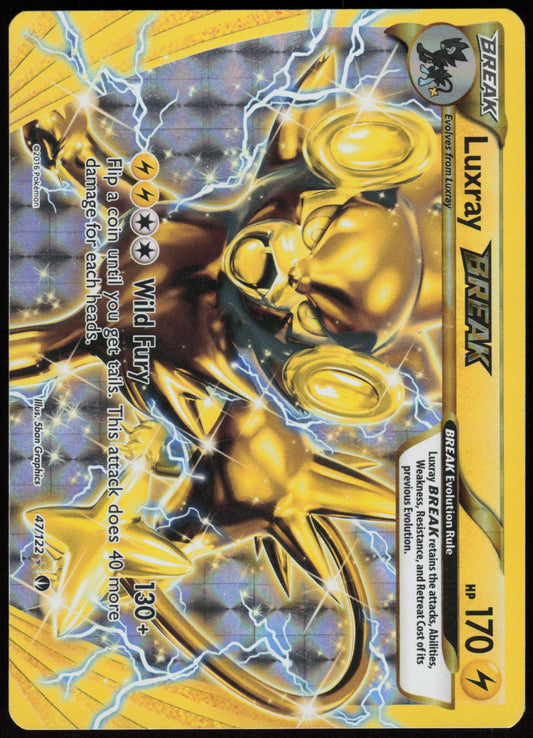 LUXRAY BREAK 47/122 BREAKPOINT POKEMON BREAK RARE HOLO MP