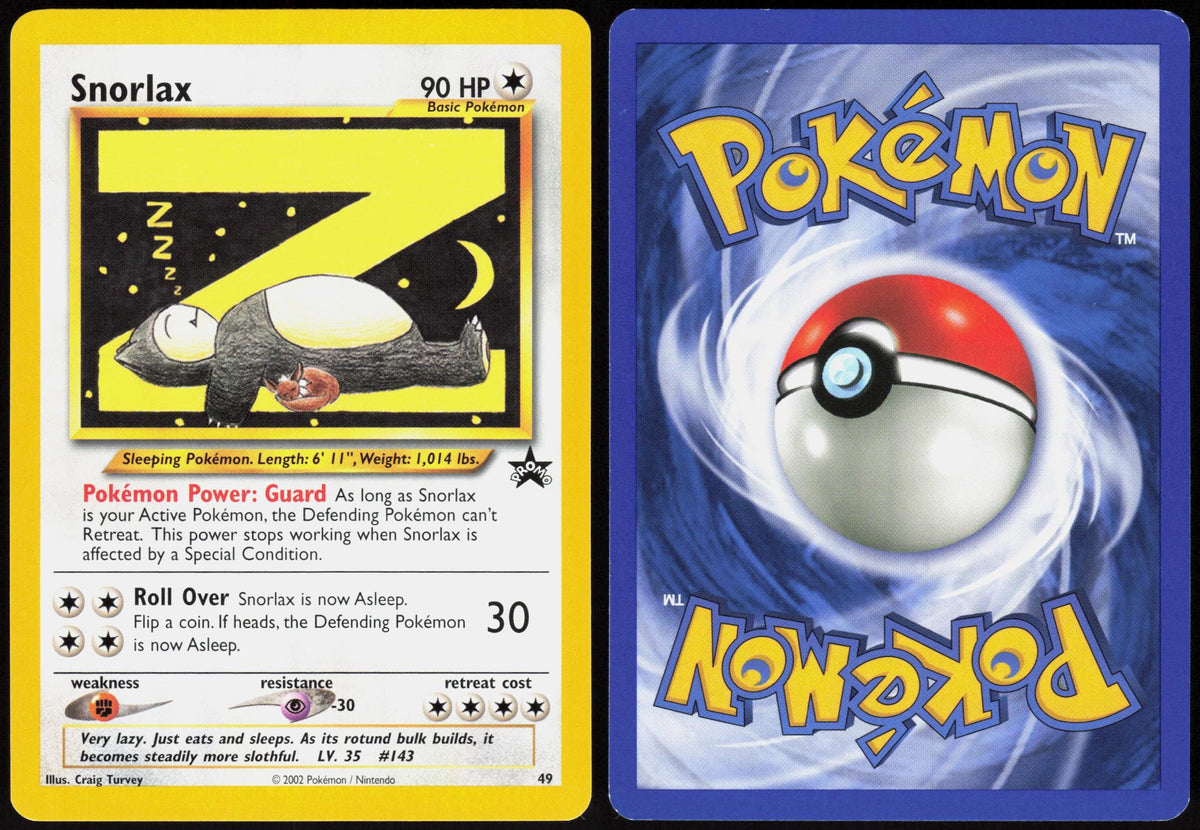SNORLAX 49 WIZARDS BLACK STAR PROMOS POKEMON PROMO LP