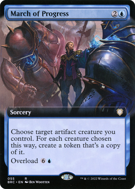 MAGIC: THE GATHERING  - March of Progress (Extended Art) (BRC-055) - The Brothers' War Commander: (Extended Art)