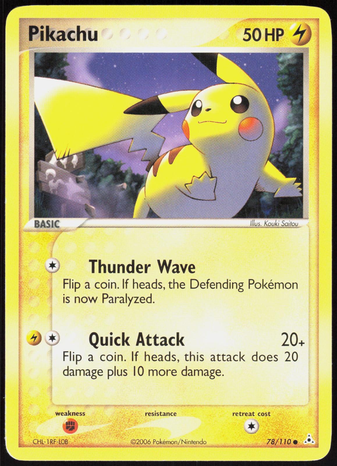 PIKACHU 78/110 HOLON PHANTOMS POKEMON COMMON MP
