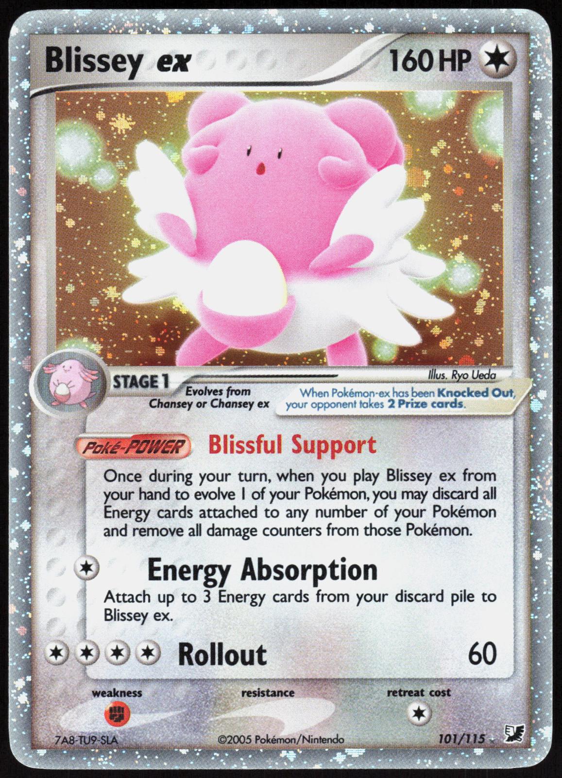 BLISSEY EX 101/115 UNSEEN FORCES POKEMON EX RARE HOLO LP