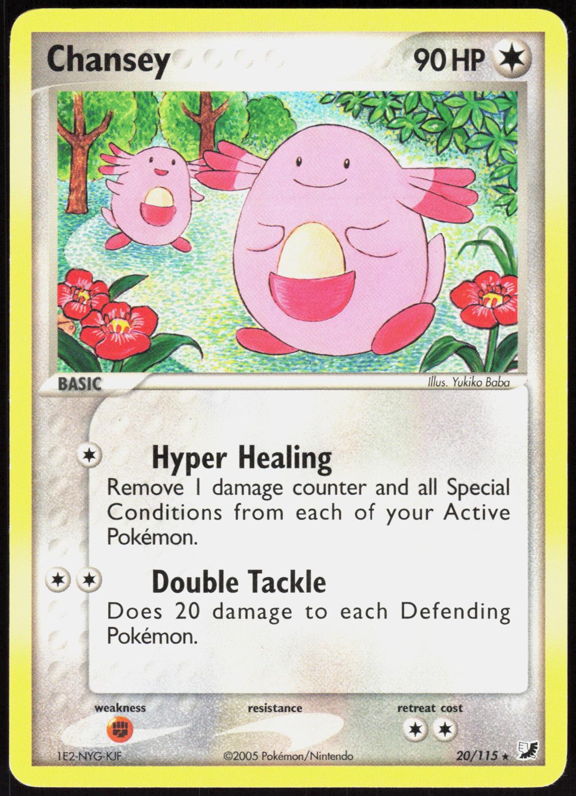 CHANSEY 20/115 UNSEEN FORCES POKEMON RARE MP