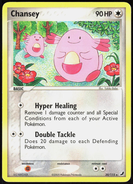 CHANSEY 20/115 UNSEEN FORCES POKEMON RARE MP