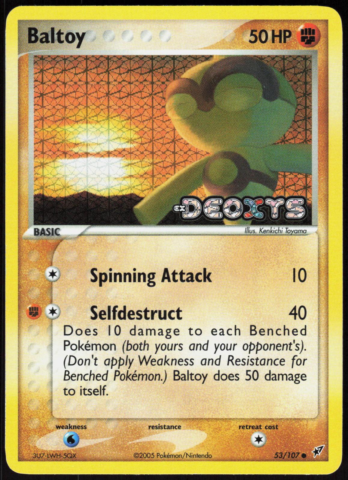 BALTOY 53/107 DEOXYS POKEMON COMMON REVERSE HOLO LP
