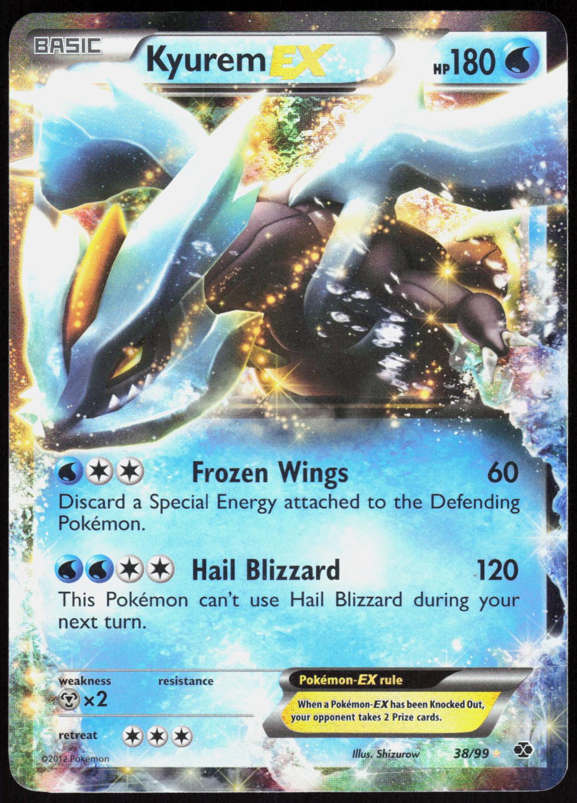 KYUREM EX 38/99 NEXT DESTINIES POKEMON ULTRA RARE HOLO LP