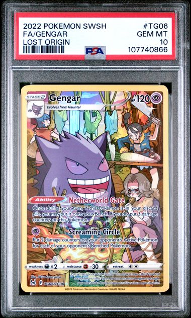 POKEMON TCG - GENGAR TG06/TG30 PSA 10 LOST ORIGIN TRAINER GALLERY