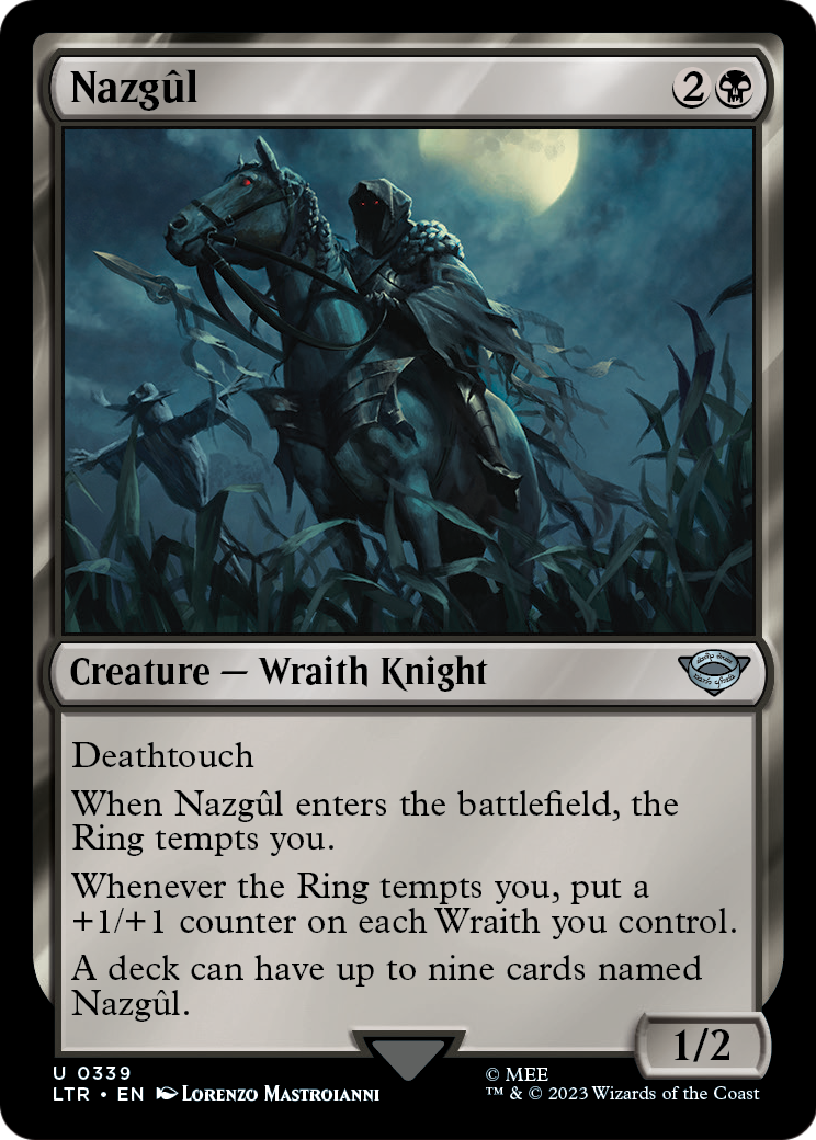 MAGIC: THE GATHERING  - Nazgul (0339) (LTR-339) - The Lord of the Rings: Tales of Middle-earth Foil
