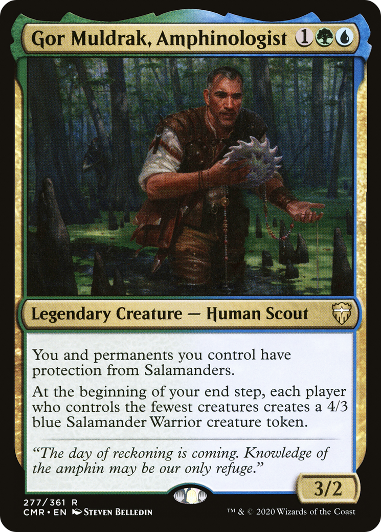 MAGIC: THE GATHERING  - Gor Muldrak, Amphinologist (CMR-277) - Commander Legends Foil