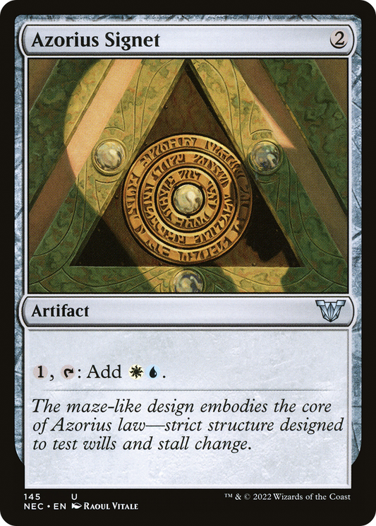 MAGIC: THE GATHERING  - Azorius Signet (NEC-145) - Neon Dynasty Commander