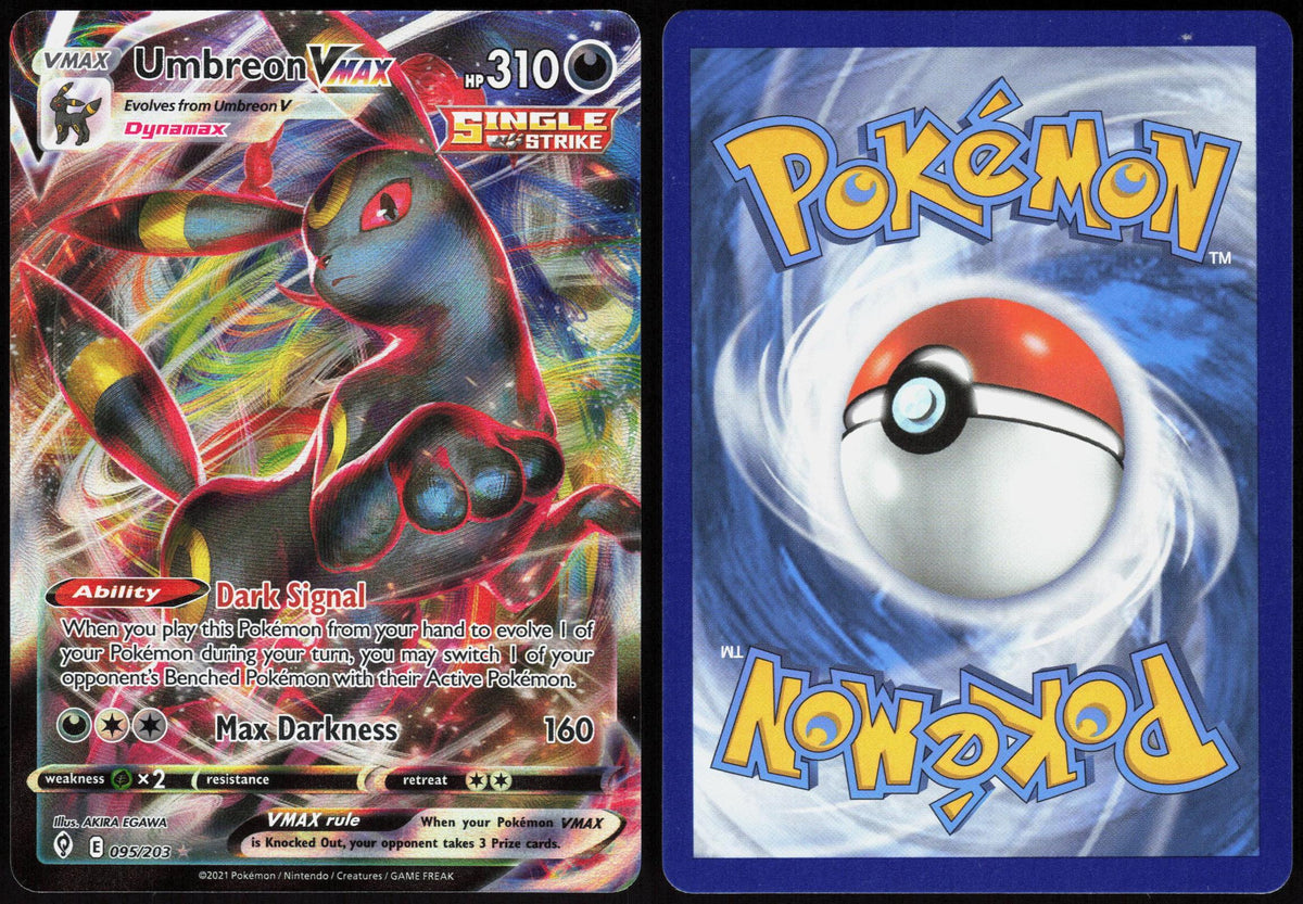 UMBREON VMAX 095/203 EVOLVING SKIES POKEMON ULTRA RARE HOLO MP