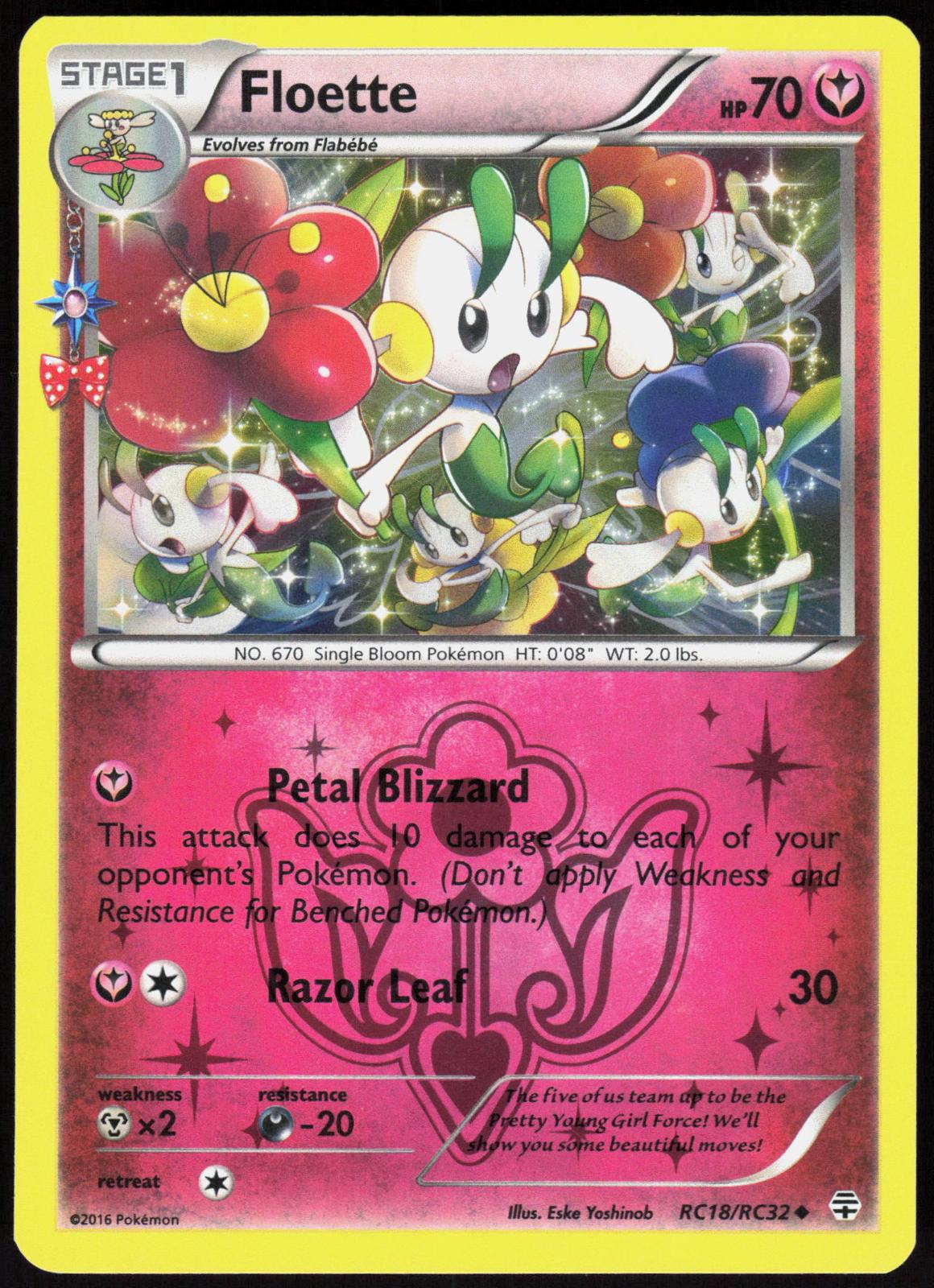 FLOETTE RC18/RC32 GENERATIONS POKEMON UNCOMMON HOLO LP