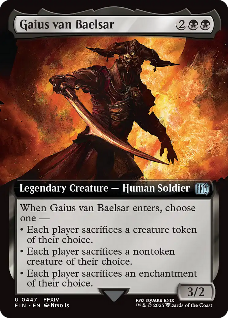 MAGIC: THE GATHERING  - Gaius van Baelsar (Extended Art) (FIN-447) - FINAL FANTASY: (Extended Art)