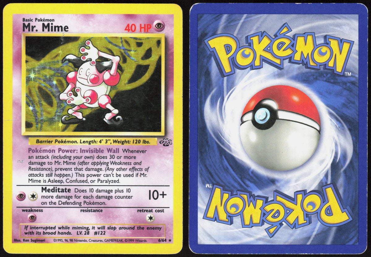 MR. MIME 6/64 JUNGLE POKEMON RARE UNLIMITED HOLO MP