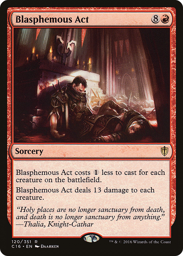 MAGIC: THE GATHERING  - Blasphemous Act (C16-120) - Commander 2016