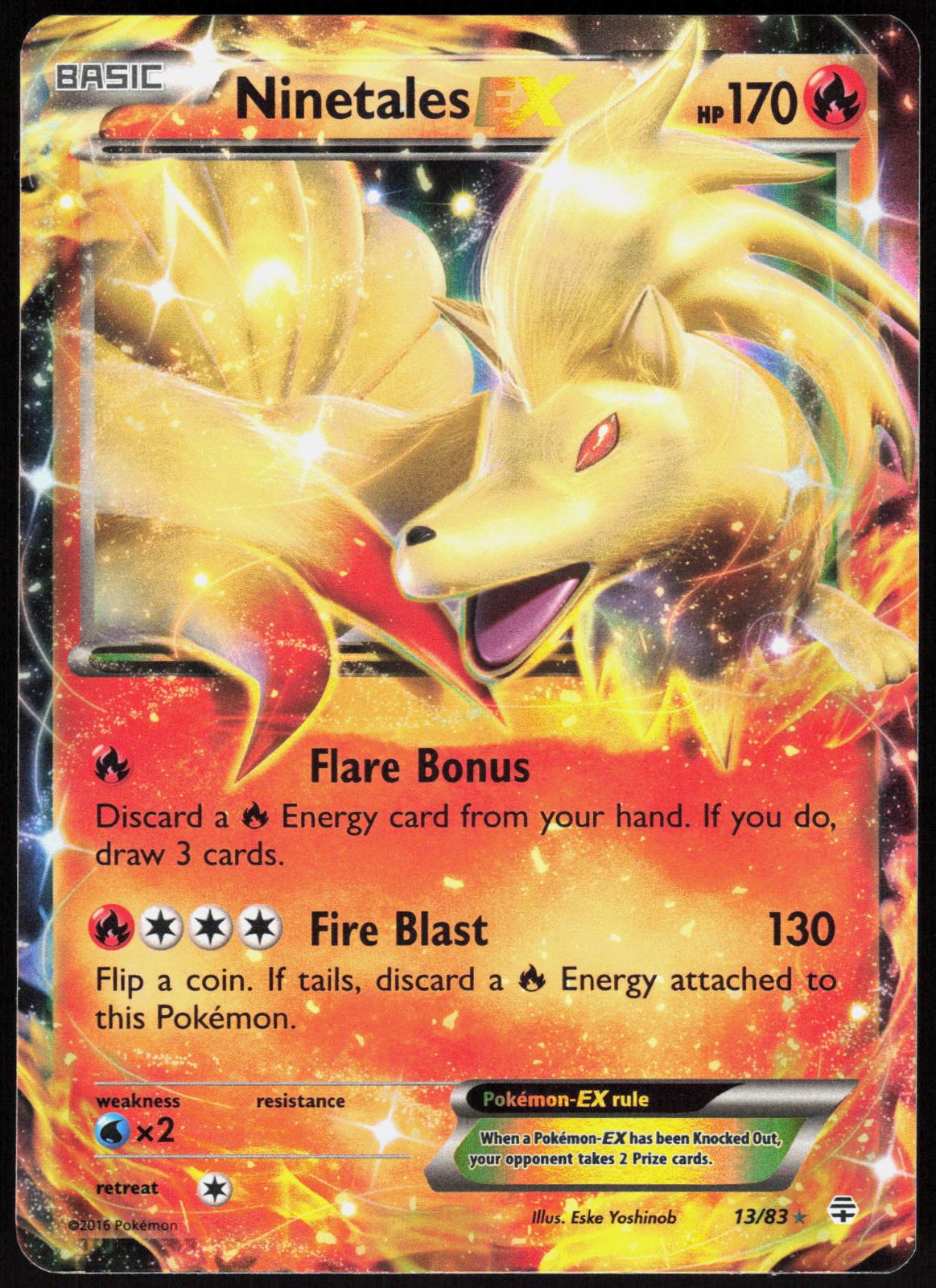 NINETALES EX 13/83 GENERATIONS POKEMON ULTRA RARE HOLO LP