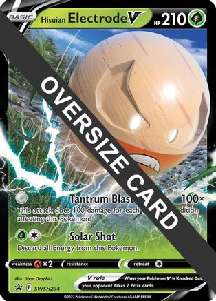 POKEMON TCG - Hisuian Electrode V SWSH294 Jumbo Cards - Promo