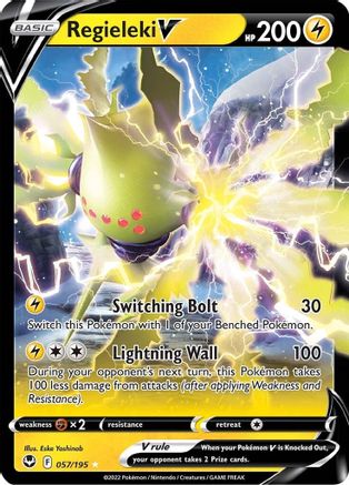 POKEMON TCG - Regieleki V 057/195 SWSH12 Silver Tempest - Ultra Rare