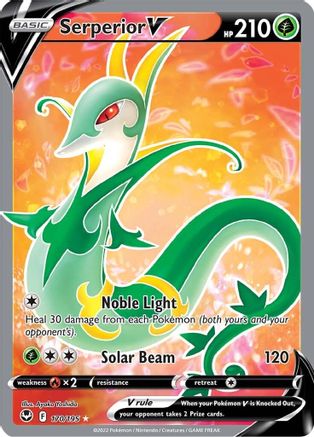 POKEMON TCG - Serperior V (Full Art) 170/195 SWSH12 Silver Tempest - Ultra Rare