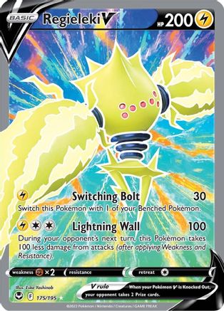 POKEMON TCG - Regieleki V (Full Art) 175/195 SWSH12 Silver Tempest - Ultra Rare