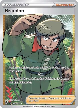 POKEMON TCG - Brandon (Full Art) 188/195 SWSH12 Silver Tempest - Ultra Rare