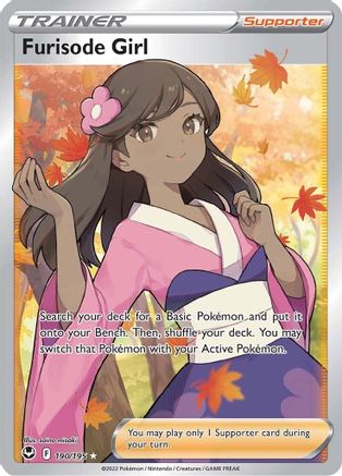 POKEMON TCG - Furisode Girl (Full Art) 190/195 SWSH12 Silver Tempest - Ultra Rare