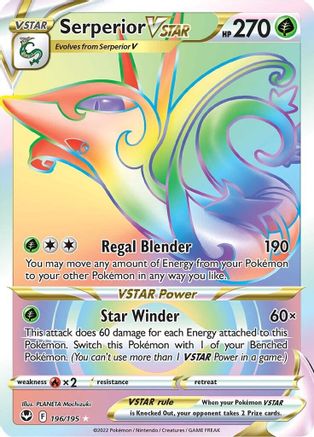 POKEMON TCG - Serperior VSTAR (Secret) 196/195 SWSH12 Silver Tempest - Secret Rare