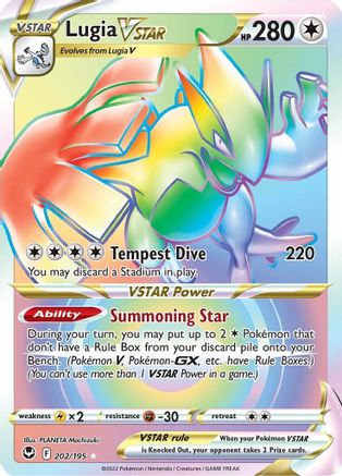 POKEMON TCG - Lugia VSTAR (Secret) (202) 202/195 SWSH12 Silver Tempest - Secret Rare