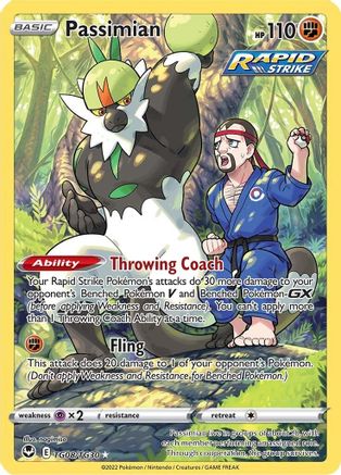 POKEMON TCG - Passimian TG08/TG30 SWSH12 Silver Tempest Trainer Gallery - Ultra Rare