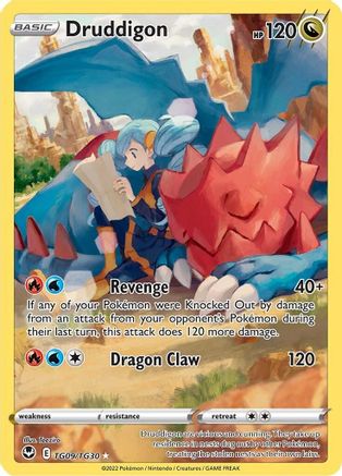 POKEMON TCG - Druddigon TG09/TG30 SWSH12 Silver Tempest Trainer Gallery - Ultra Rare