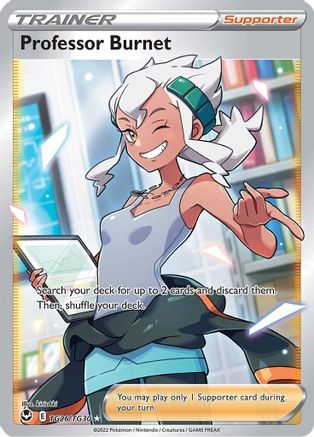 POKEMON TCG - Professor Burnet TG26/TG30 SWSH12 Silver Tempest Trainer Gallery - Ultra Rare