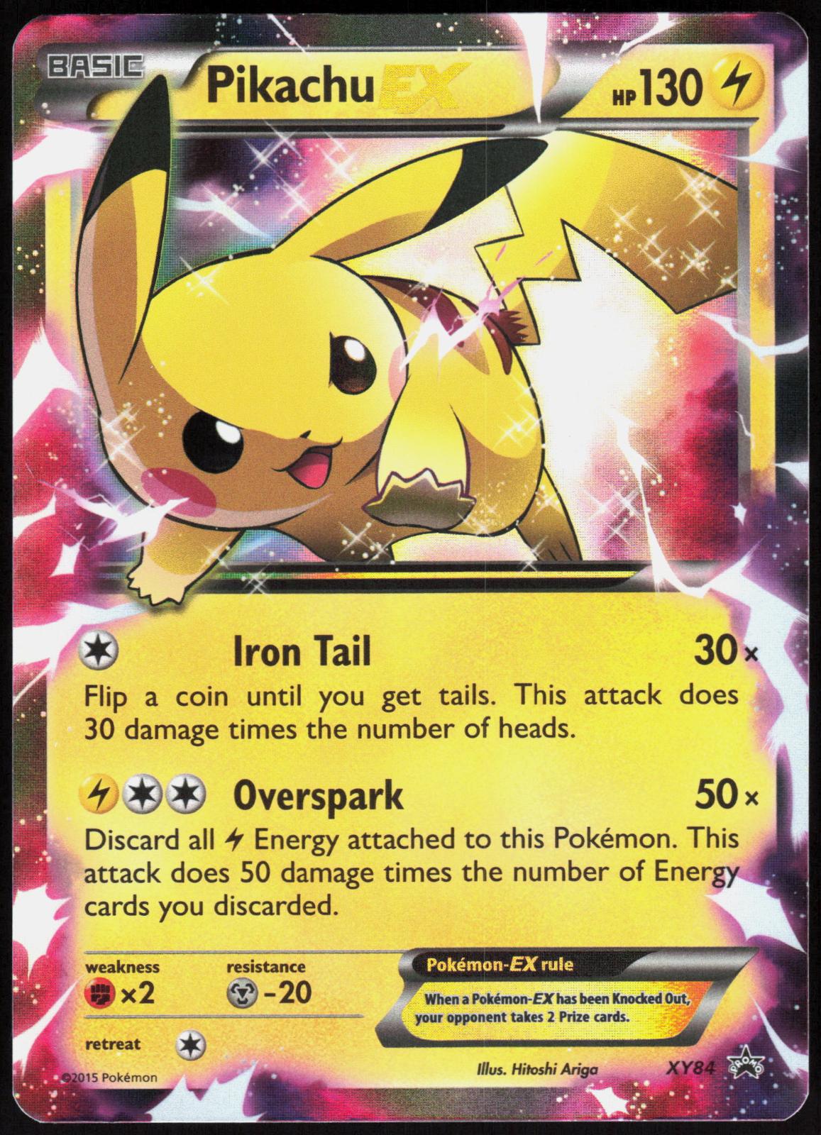 PIKACHU EX XY84 XY PROMO POKEMON PROMO HOLO NM