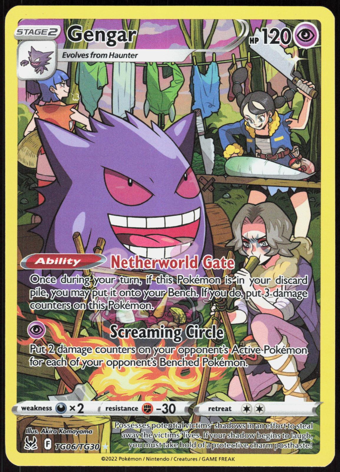 GENGAR TG06/TG30 LOST ORIGIN TRAINER GALLERY POKEMON HOLO LP
