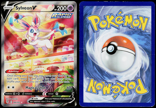 POKEMON SYLVEON V 184/203 EVOLVING SKIES ULTRA RARE