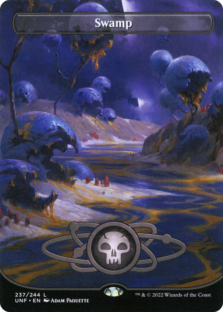MAGIC: THE GATHERING  - Swamp (237) (Borderless) (UNF-237) - Unfinity Foil