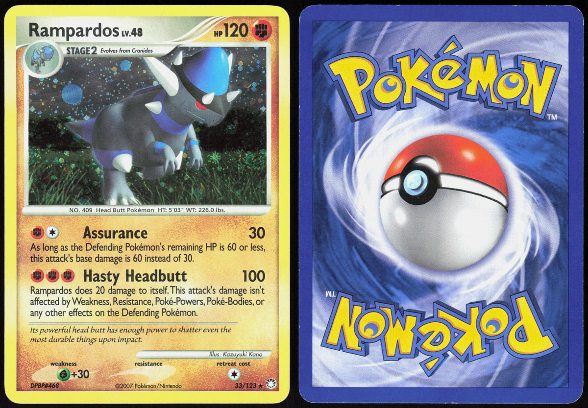 RAMPARDOS (COSMOS HOLO) 33/123 DECK EXCLUSIVES POKEMON HOLO RARE LP