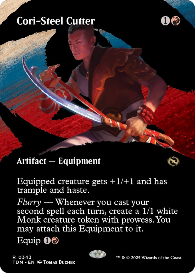 MAGIC: THE GATHERING  - Cori-Steel Cutter (Borderless) (TDM-343) - Tarkir: Dragonstorm: (Showcase) Foil