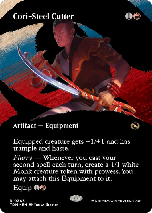 MAGIC: THE GATHERING  - Cori-Steel Cutter (Borderless) (TDM-343) - Tarkir: Dragonstorm: (Showcase) Foil