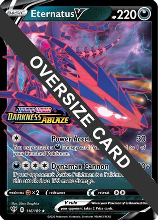 POKEMON TCG - Eternatus V - 116/189/189 Jumbo Cards - Promo